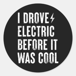 Funny Electric Vehicles EV Car Cft Ronde Sticker