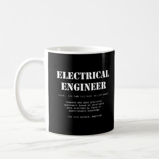 Funny Electrical Engineer Definition Gift Koffiemok (Links)