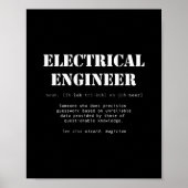 Funny Electrical Engineer Definition Gift Poster (Voorkant)
