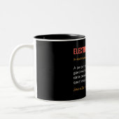 Funny Electrical Engineer Definition Tweekleurige Koffiemok (Links)