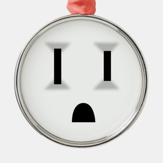 Funny Electrical Outlet Metalen Ornament (Voorkant)