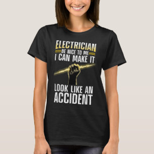 Funny Electrice Art voor mannen Professionele e e T-shirt