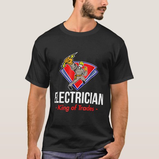 Funny Electrice Electrice King of Trades T-shirt (Voorkant)