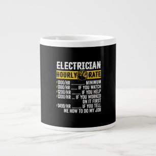 Funny Electricia Apparel, Mannen met een uurtarief Extra Grote Beker