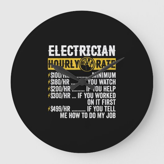 Funny Electricia Apparel, Mannen met een uurtarief Grote Klok (Voorkant)