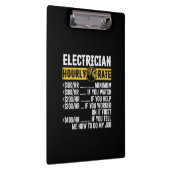 Funny Electricia Apparel, Mannen met een uurtarief Klembord (Rechts)