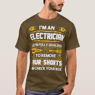 Funny Electricia geeft me een elektricien T-shirt