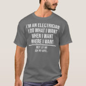 Funny Electricia Husband vraagt mijn vrouw om cade T-shirt (Voorkant)