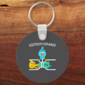 Funny Electrician For Men Women Electricity Engine Sleutelhanger (Voorkant)