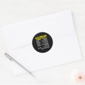 Funny Electrician Hourly Rate Pricing Chart Ronde Sticker (Envelop)