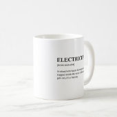 Funny Electrician Technical Meaning Description Koffiemok (Voorkant rechts)
