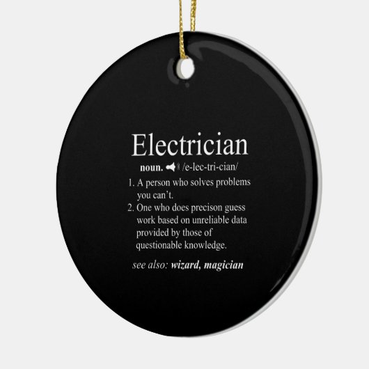 Funny Electro Definition Electrical Engineer Keramisch Ornament (Links)