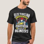 Funny Electro Lineman vader van me T-shirt (Voorkant)