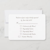 Funny Elegant Custom Party RSVP Invitation Kaart (Voorkant)