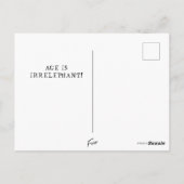 Funny Elephant Age Irrelevant Blue Happy Birthday Briefkaart (Achterkant)