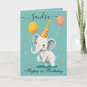 Funny Elephant Bonne Carte d'anniversaire