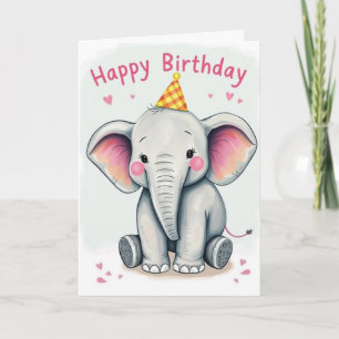 Funny Elephant Bonne Carte d'anniversaire