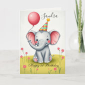 Funny Elephant Bonne Carte d'anniversaire (Devant)