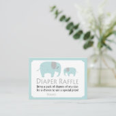 Funny Elephant Diaper Raffle Tickets (Staand voorkant)