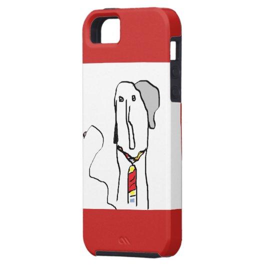 Funny Elephant Drager Animal Art Case-Mate iPhone Case (Achterkant Links)