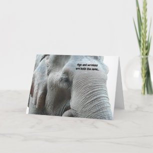 Funny Elephant for Ageing Senior Birthday Kaart