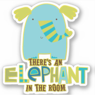 Funny Elephant in het kamerkanaal Sticker