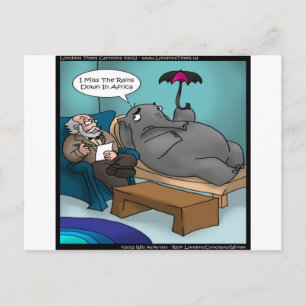 Funny Elephant in Therapie Briefkaart