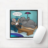 Funny Elephant in Therapy Kaarten T - shirts Muismat (Met muis)
