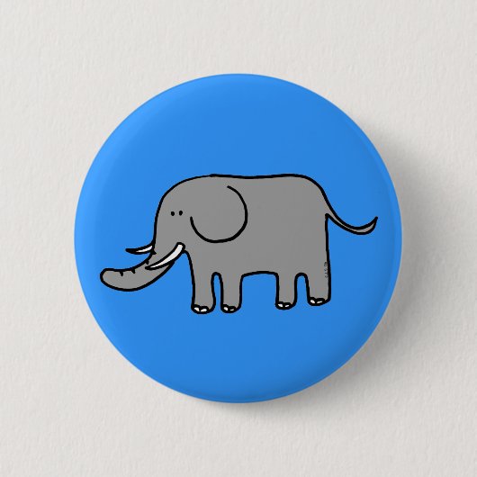 Funny elephant ronde button 5,7 cm (Voorkant)