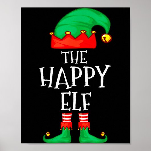 Funny Elf Family Christmas The Happy Elf Sweater M Poster (Voorkant)