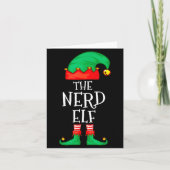 Funny Elf Family Christmas The Nerd Elf Sweater Me Kaart (Voorkant)