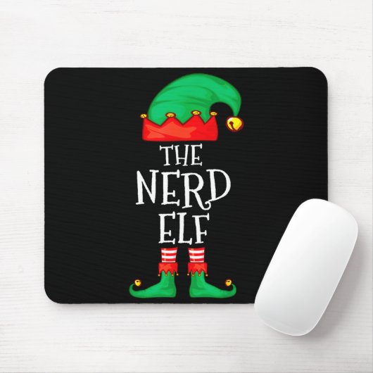 Funny Elf Family Christmas The Nerd Elf Sweater Me Muismat (Met muis)
