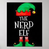 Funny Elf Family Christmas The Nerd Elf Sweater Me Poster (Voorkant)