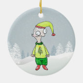 Funny Elf Keramisch Ornament (Achterkant)