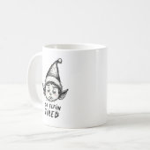 Funny ELF Kerstochtend, Stocking Stuffer Koffiemok (Voorkant links)