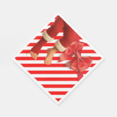 Funny Elf Legs Christmas | North Pole Mischief  Servet (Hoek)