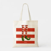 Funny Elf Legs | North Pole Fun Christmas Tote Bag (Dos)