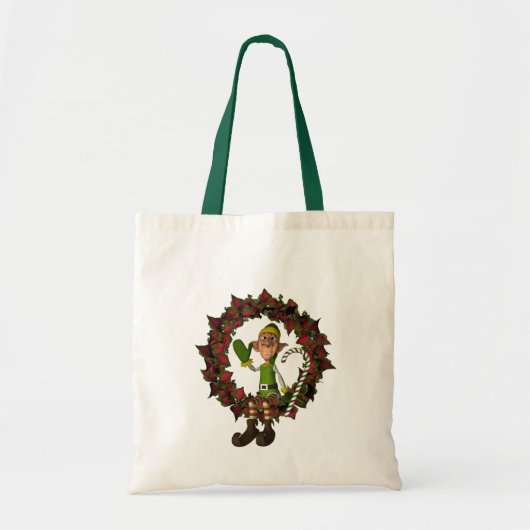 Funny Elf op Wreater Kerstfeestdag Tote Bag (Voorkant)