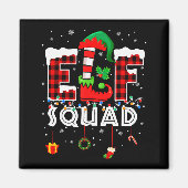 Funny Elf Squad Christmas Family Matching Pajamas Magneet (Voorkant)