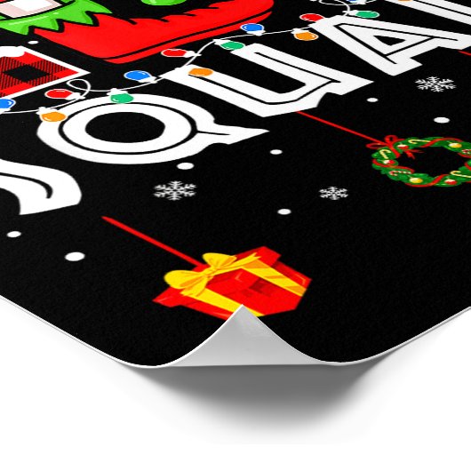 Funny Elf Squad Christmas Family Matching Pajamas Poster (Hoek)