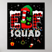 Funny Elf Squad Christmas Family Matching Pajamas Poster (Voorkant)