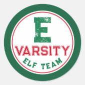 Funny Elf Team Christmas Stickers  (Devant)