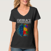 Funny Embrace Neurodiversity Brain Adhd Autism Awa T-shirt (Voorkant)