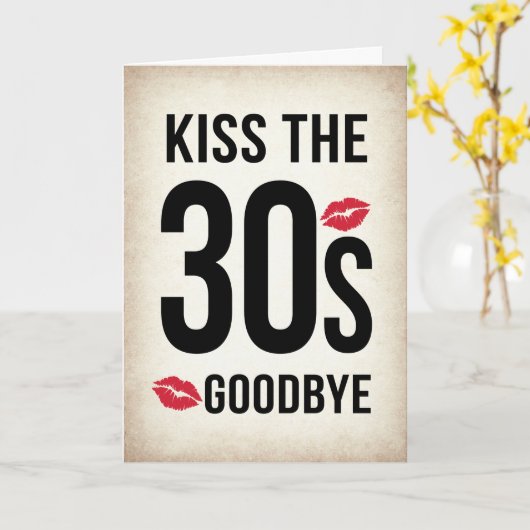 Funny Embrasse les années 30 Au revoir, 40e carte  (Fleur jaune)