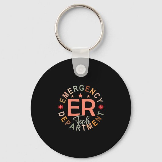 Funny Emergency Department Tech Emergency Room Tec Sleutelhanger (Voorkant)