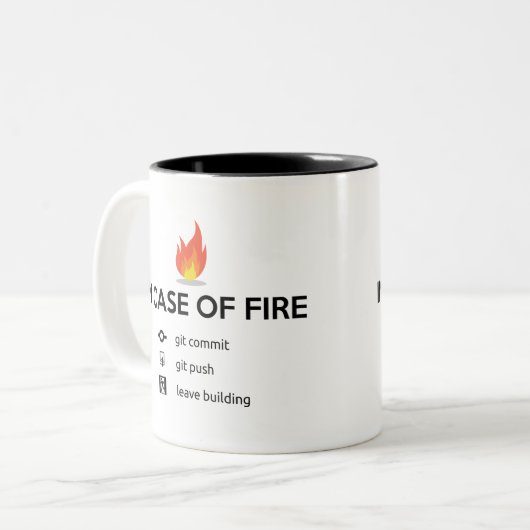 Funny Emergency Exit Cups voor programmeurs Tweekleurige Koffiemok (Voorkant links)