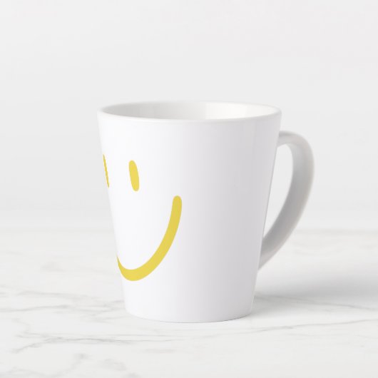 Funny Emoji Face Latte Mok (Rechterhoek)