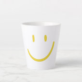Funny Emoji Face Latte Mok (Voorkant)