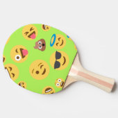 Funny Emoji Pattern (groen) Tafeltennisbatje (Zijkant)