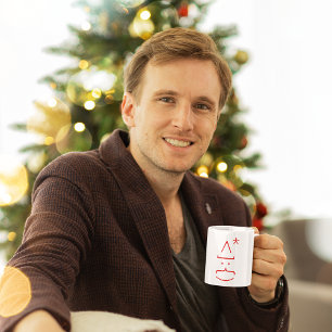 Funny Emoticon Santa Schattige Geek Nerd Hot Cacao Mok